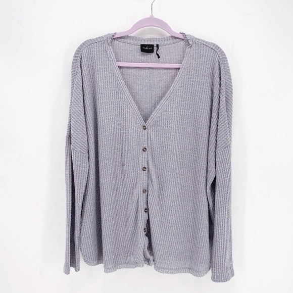 Out From Under Jojo Button Front Thermal Top - Picture 2 of 8